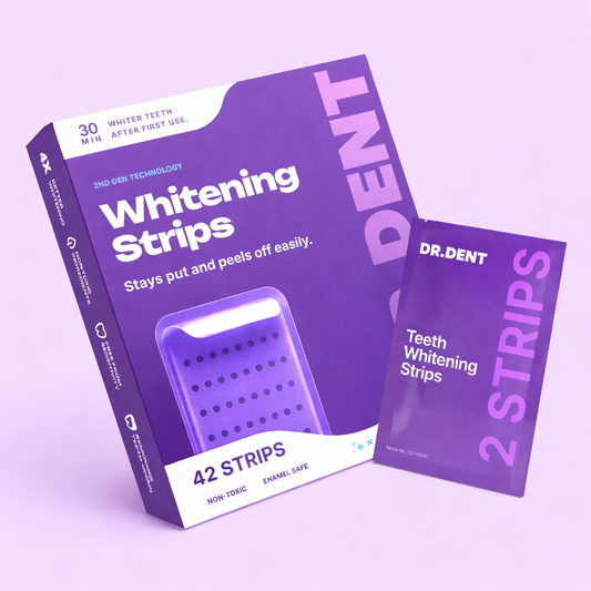 Purple Teeth Whitening Strips – Peroxide-Free, Enamel-Safe